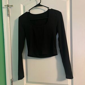 Women's Black Long Sleeve Top